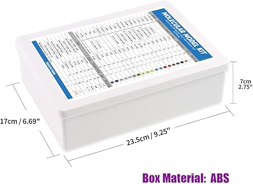 Miniatura 13 de Swpeet Kit de modelo molecular de 252 piezas para modelo molecular inorgánico y orgánico para maestros y estudiantes, 86 átomos, 153 enlaces, 12