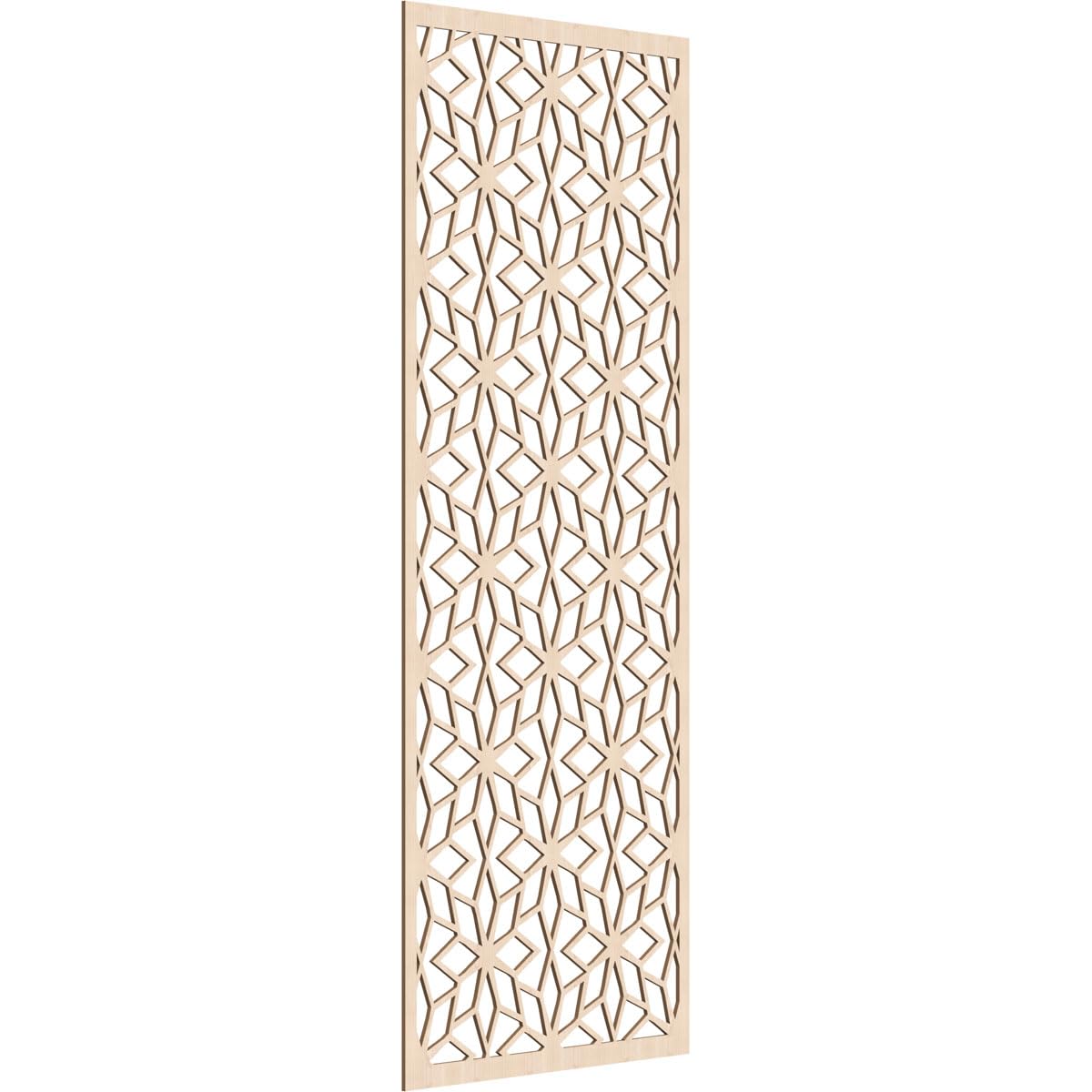 Lake Decorative Pierced Fretwork Wood Wall Panels, 31 3/8"W x 79 3/8"H x 1/4"T, Red Oak