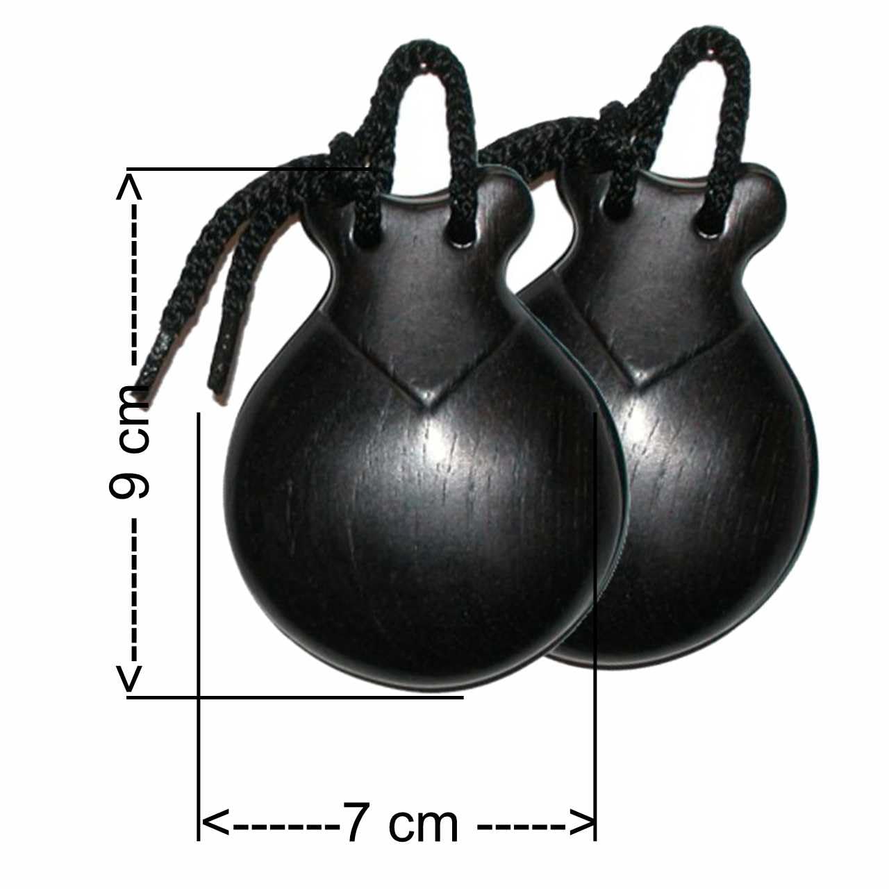 FLAMENCASHOP CASTAÑUELAS GRANADILLO DEL NUMERO 7 EN CAJA CON TAPA