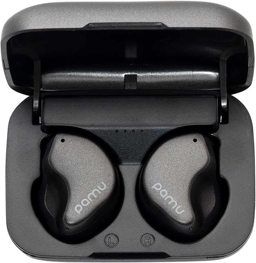 Écouteurs sans fil PAAM Bluetooth 5.3 avec suppression active du bruit, micros, doubles, super basses, casque stéréo, écouteurs de plus de 24 heures, écouteurs imperméables noir T28P