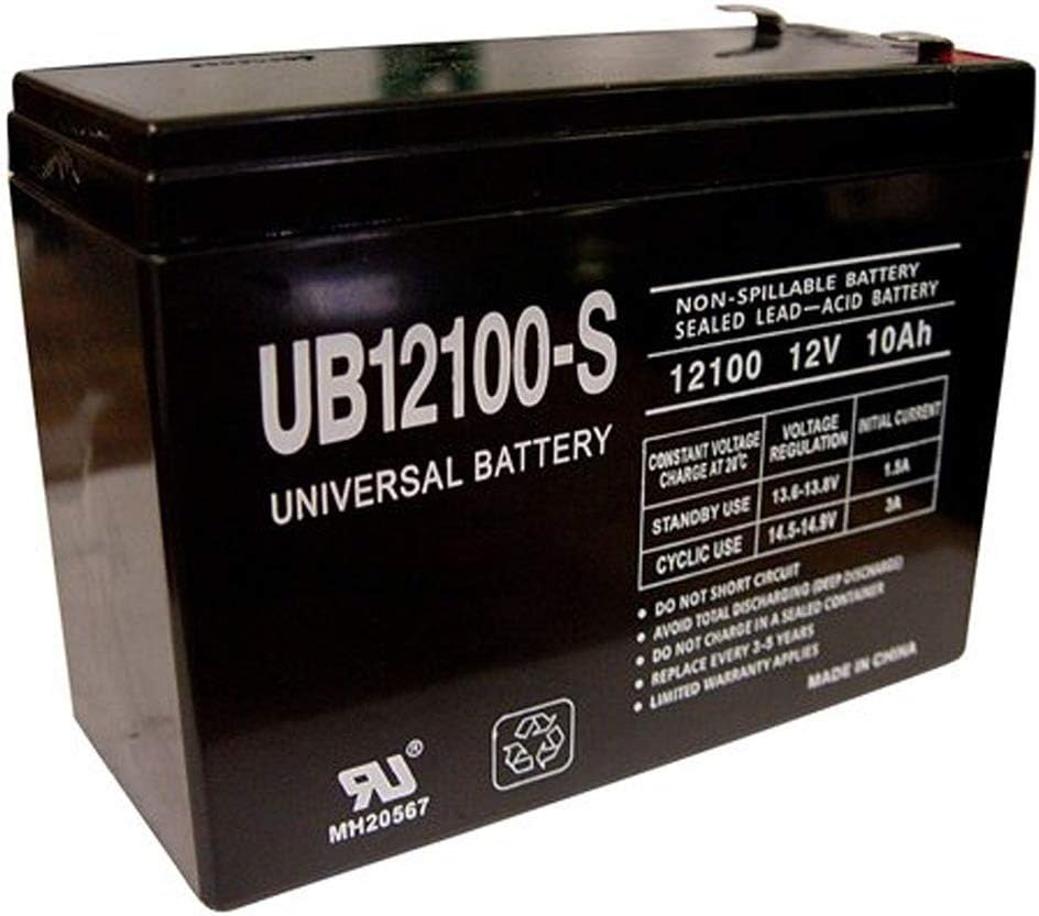 12V 10AH BATTERY REPLACES ECO GS12V10H,GPS GPS10-12, MK WP10-12, PSH-12100
