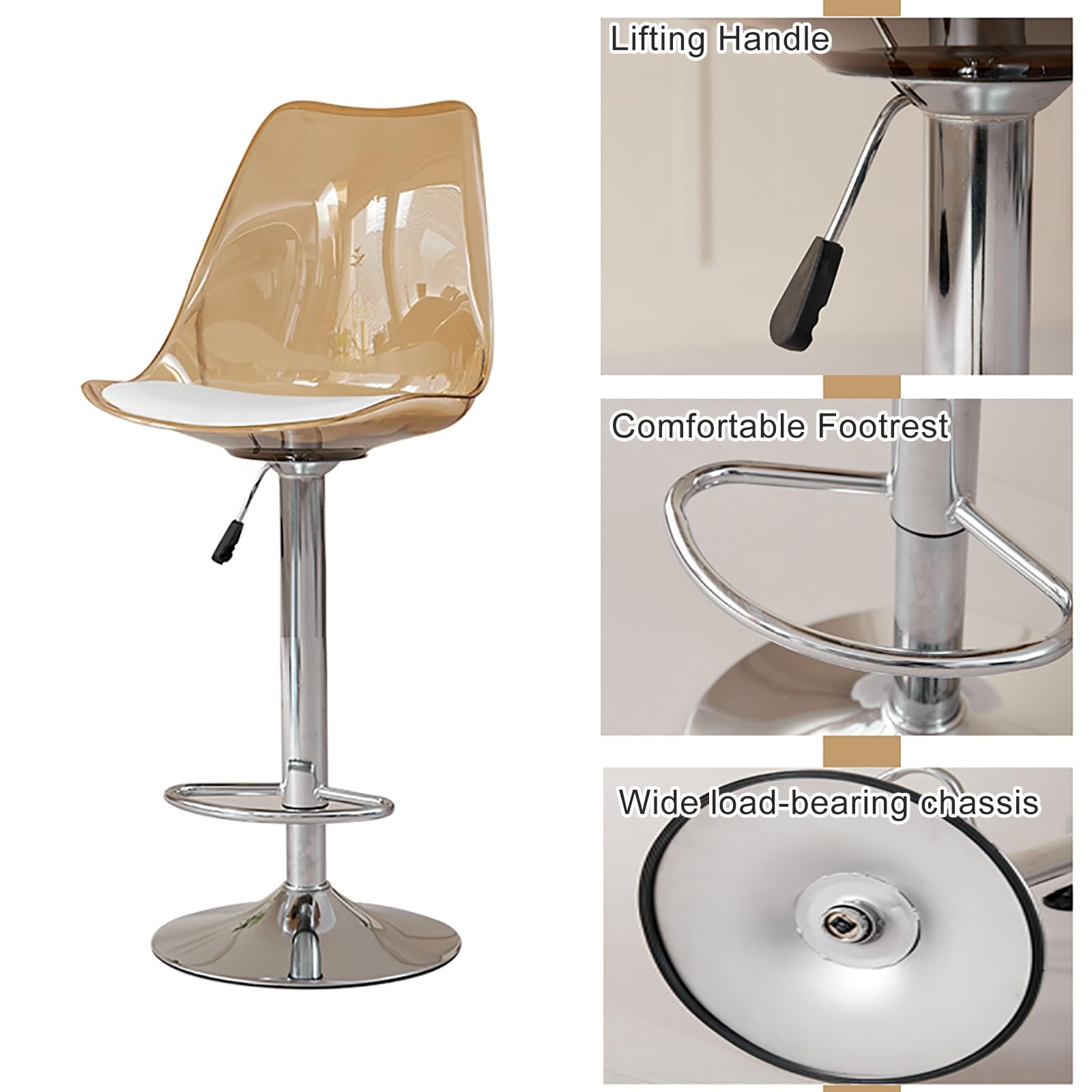 Amazon｜Cxlly 昇降バースツール カウンターチェア 回転ハイスツール