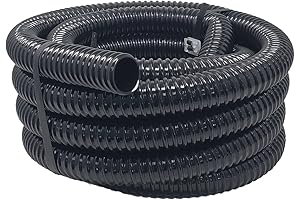Heavy-Duty 1-1/4in Expandable Hose Black 20Ft