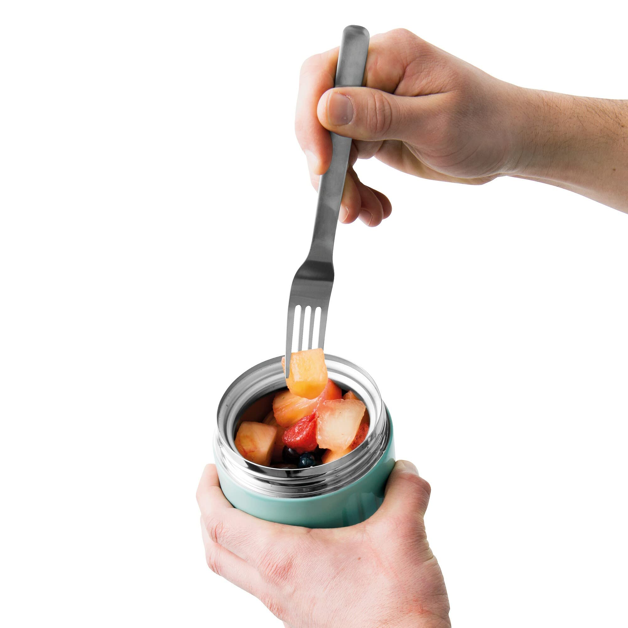 RECIPIENTE ALIMENTOS ACERO INOX 350 ml VERDE
