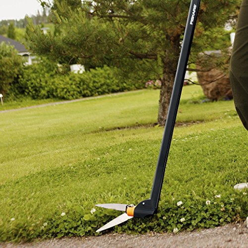 Fiskars 36 Inch (92107935J) Long-Handle Swivel Rotating Grass Shears, Black/Orange