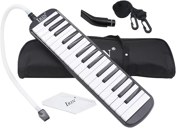 32 Keys Melodica Instrument Piano Musical Instrument for Beginner Gift with Carrying Bag Melodicas Talk Box (black)