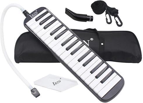 32 Keys Melodica Instrument Piano Musical Instrument for Beginner Gift with Carrying Bag Melodicas Talk Box black