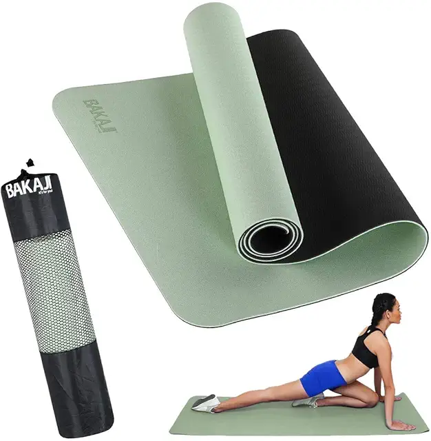 Tappetino Yoga TPE Antiscivolo Doppio Strato 180x61cm con Custodia