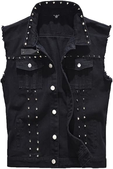 Black denim cut off jacket Clearance