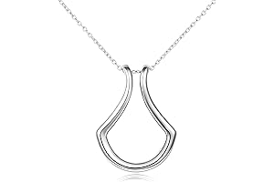 14K Gold Rhombus Ring Holder Necklace