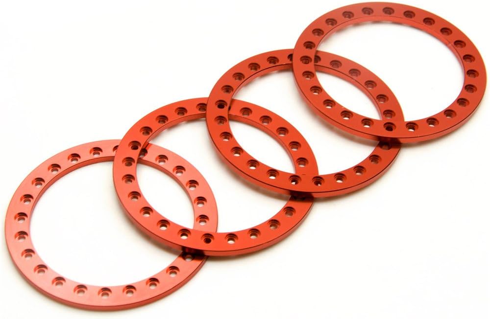 RCLIONS 4pcs RC Wheel Rim Beadlock Ring Replace for 2.2" RC