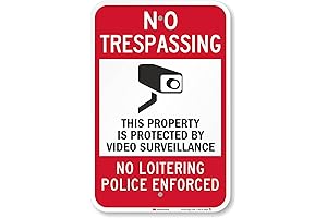Keep Out Signs, 12 x 18 Inch "No Trespassing - Property Protected...
