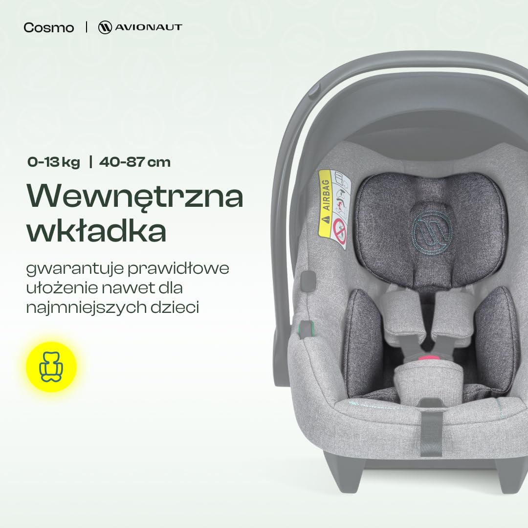 Fotelik Avionaut Cosmo Smart i-size (0-13 kg, 40-87 cm) lekki BESTSELLER