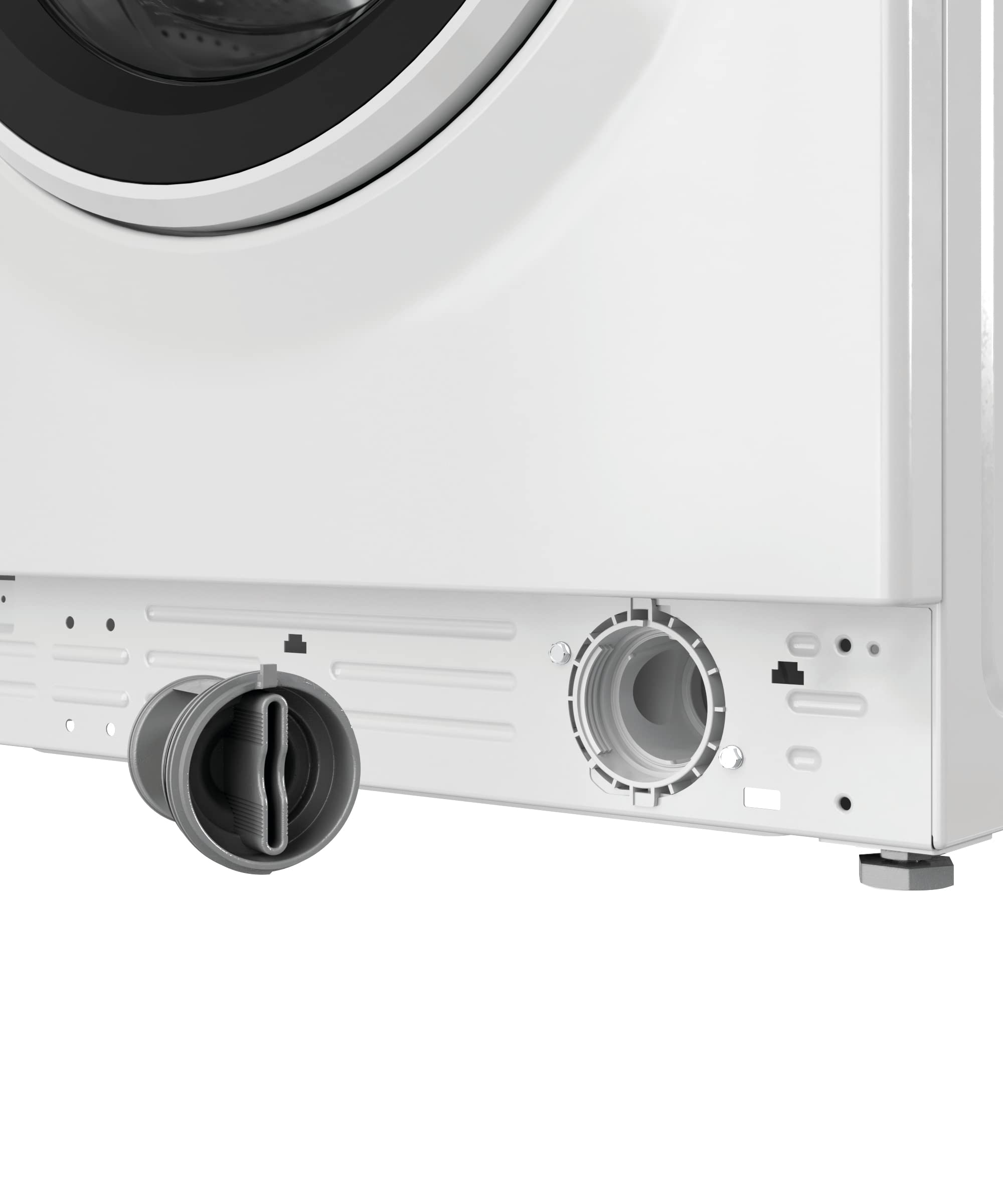 Hotpoint NDB 96443 W IT N Lave-linge 9 kg Charge avant, Libre installation. Centrifugeuse 1400 tours par minute Largeur 59,5 cm, Profondeur 54 cm, Hauteur 85 cm, Classe énergétique E