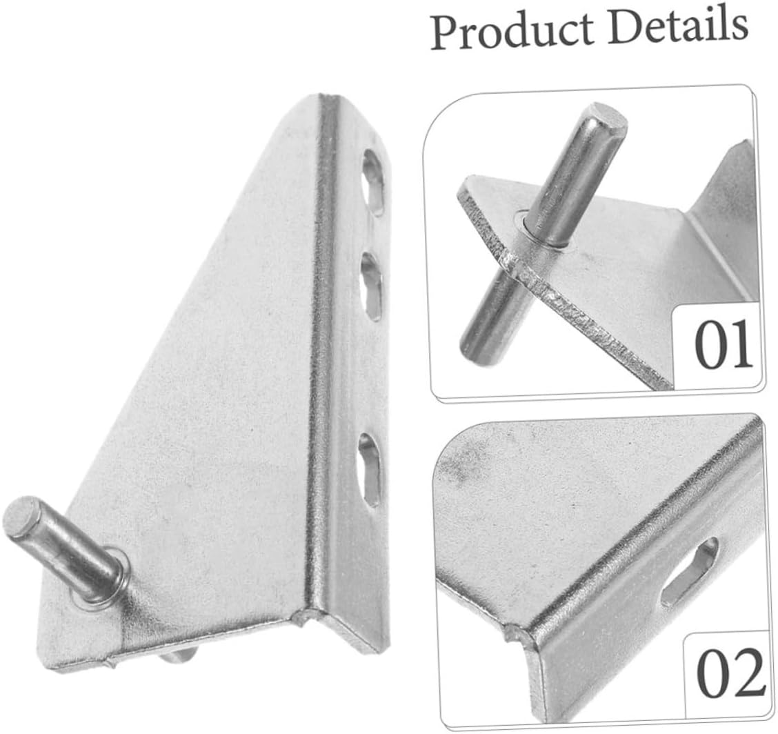 OSALADI Refrigerator Door Hinge Stainless Steel Hinge Accessory for Easy Installation Fridge Hardware Part for Chest Freezer and Kitchen Cabinets