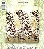 Kauhale Living Hawaiian Fabric Shower Curtain (Honu Turtle Under Seaweed)