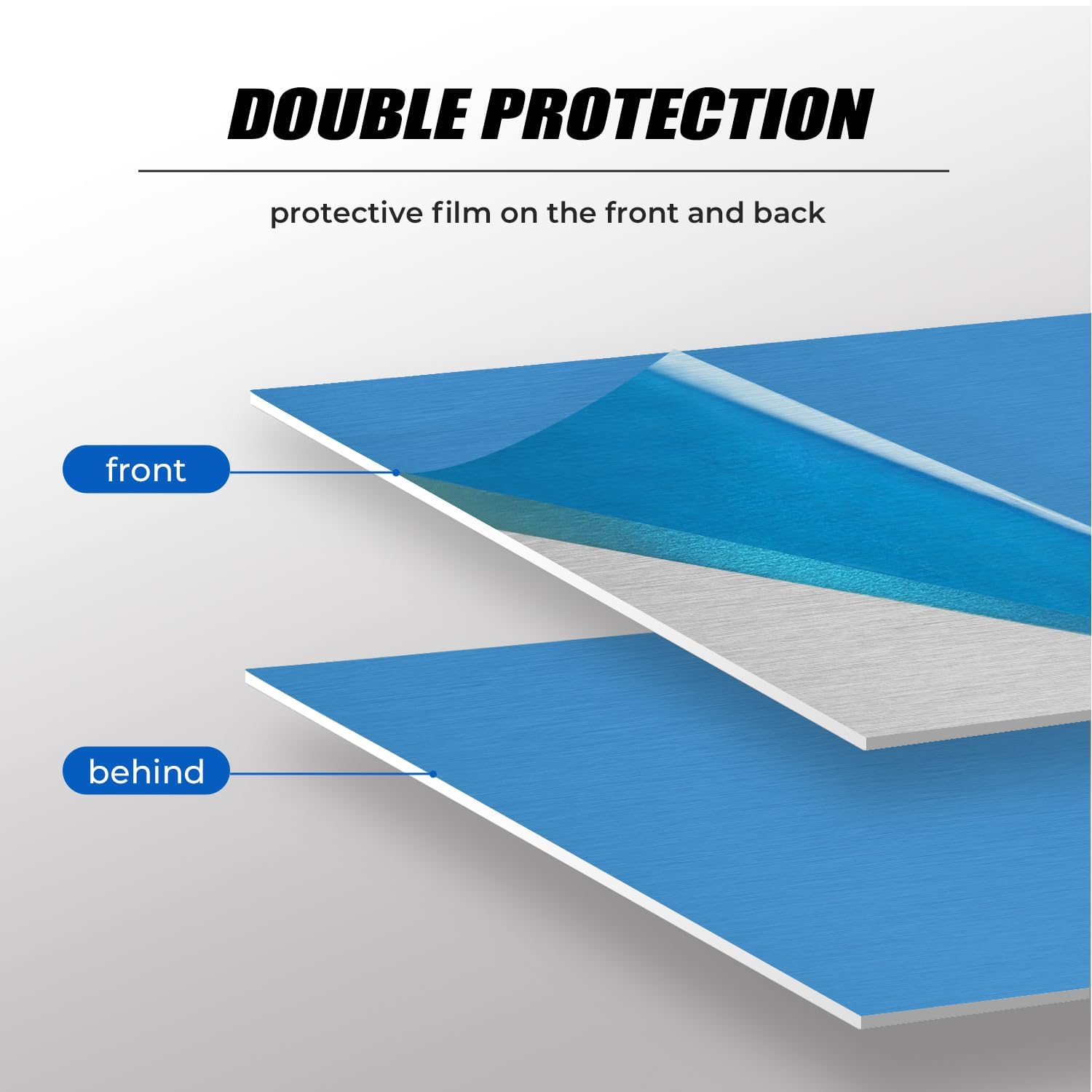 6061 Aluminum Sheet Plate 15/32"×8"×12"(T×W×L) Flat Thin Thick Aluminum Metal Plates Covered with Protective Film for Industry DIY Crafting 1PCS