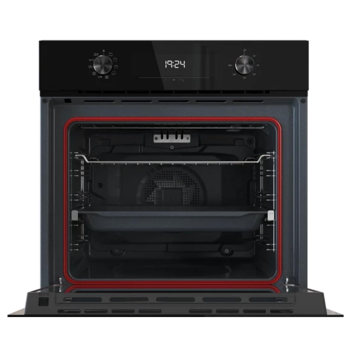 TEKA Horno Multifunción, Cristal Negro, Hydroclean, 8 Funciones