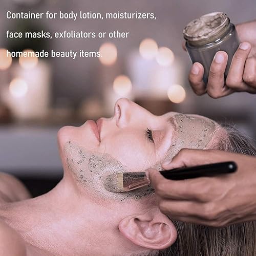 Miniatura 6 de Tecohouse Recipientes de vidrio pequeños de 1 oz, frascos de vidrio con tapas de plástico de grano de madera y revestimientos interiores,