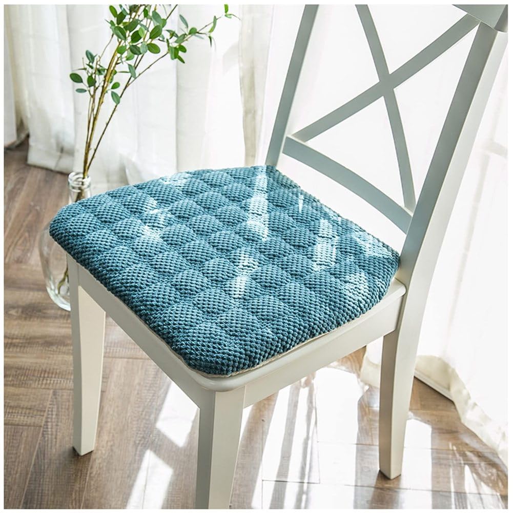 Housse de chaise de salle à manger imperméable et lavable en mousse bleue - Lot de 2