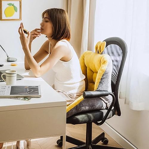 Miniatura 3 de JCAKES Almohada de respaldo para silla de sentarse, almohada gruesa y cómoda, semi-cerrada, cojín de un asiento para silla de oficina, cojín de