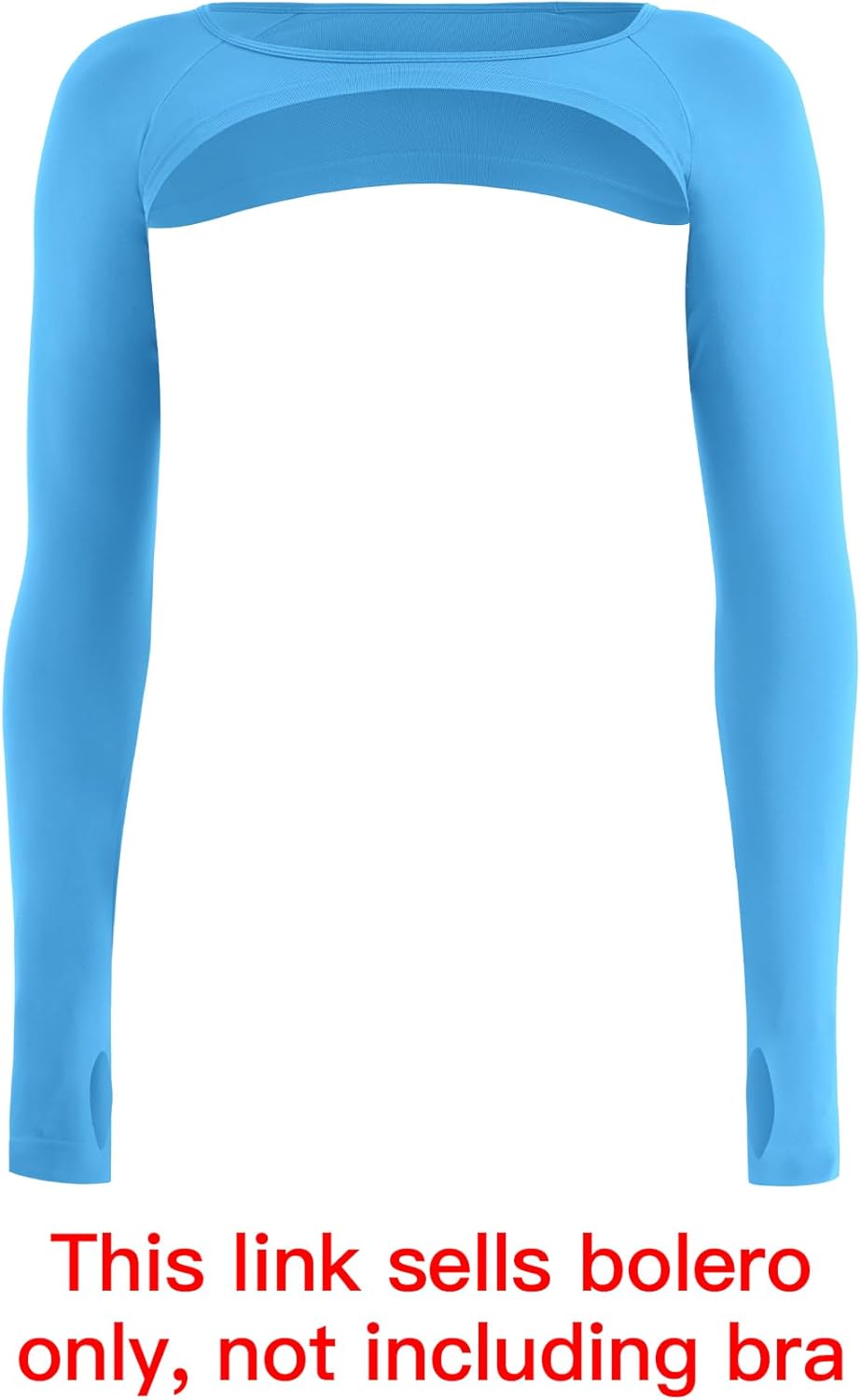 YEOREO Seamless Long Sleeve Shrug for Women Gym Crop Top Workout Cropped Sports Bolero - Image 2