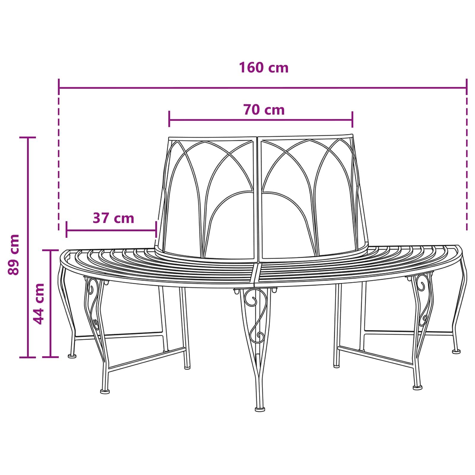Banc de jardin 4 places en acier blanc antique, résistant aux intempéries, peu encombrant, robuste, pour extérieur, balcon, terrasse, jardin, véranda, banc en bois, banc de coffre, extérieur