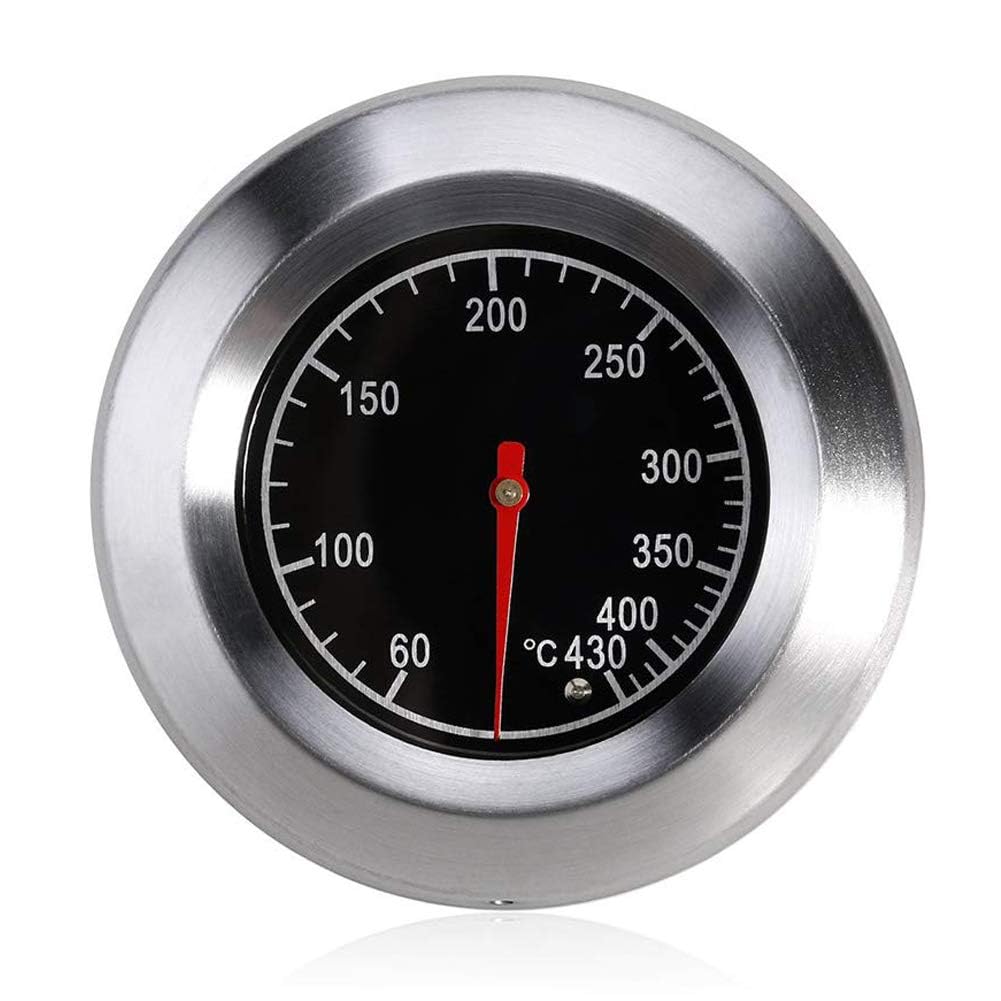 Edelstahl-Röstthermometer Grillthermometer, Gasgrillthermometer 60-430℃ / 100-800℉ Grillthermometer für alle Grills, Raucher und Grillwagen