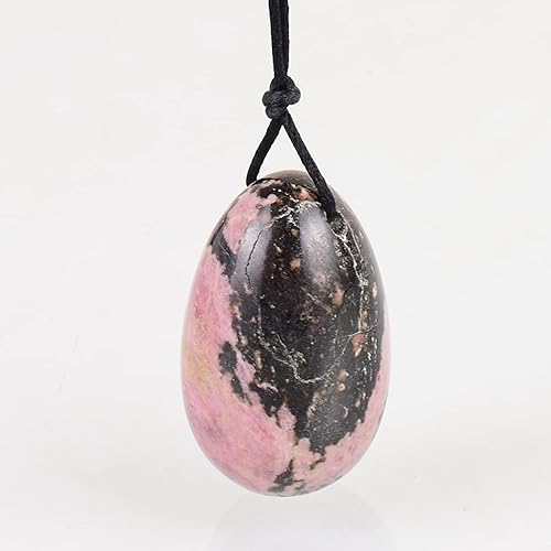 Juego de huevos de jade para taladro de rodonita natural huevo de yoni bola de masaje de cuarzo mineral para mujer 1575 x 0984in