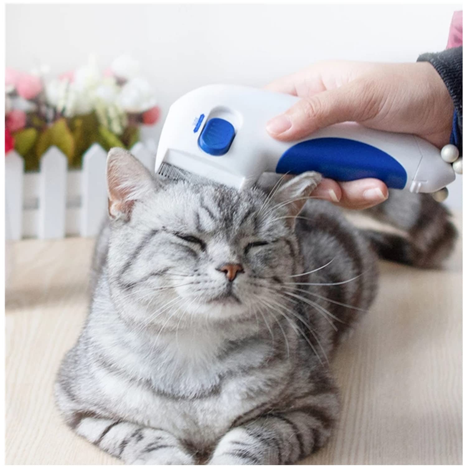 FANDE Peigne à puces pour Chien, Brosse électrique pour enlever Les poux, puces et tiques pour Chiens et Chats, Poux Utilisé pour Éliminer Les Poux Et Les Puces des Compagni