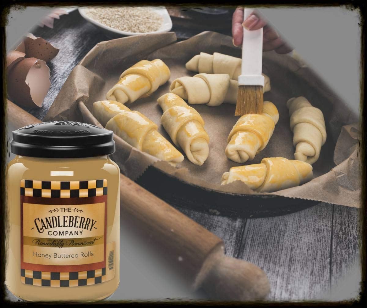 Candleberry Candles | Honey Buttered Rolls Candle | Best Candles on The Market | Hand Poured in The USA | Highly Scented & Long Lasting | Large Jar 26 oz