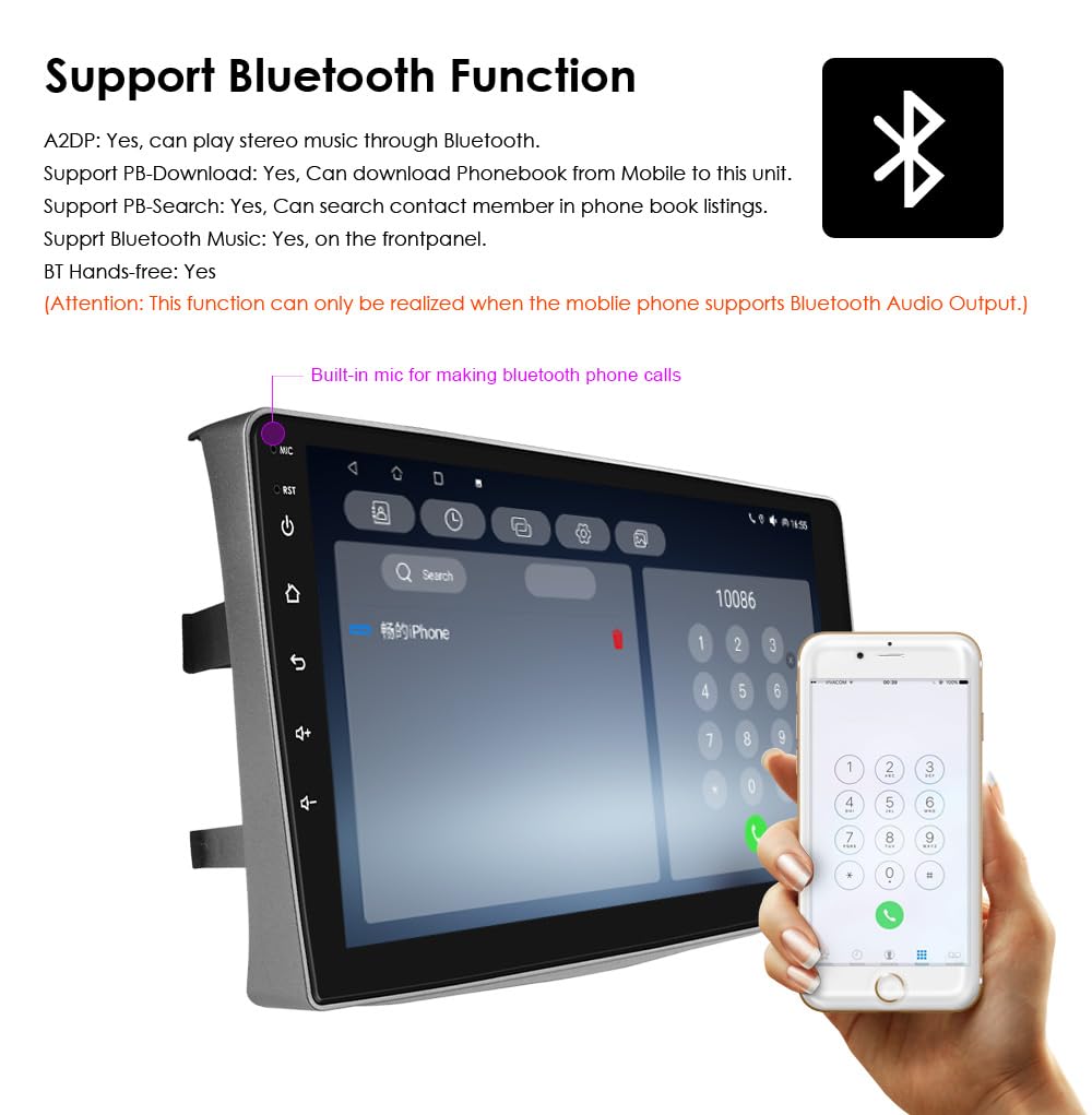 Radio de coche Android 14 de 9 pulgadas para Alfa Romeo MiTO 955 2008 – 2016, compatible con Carplay inalámbrico/Android Auto, control del volante, WiFi/4G, FM 4 núcleos, 2 GB y 64 GB