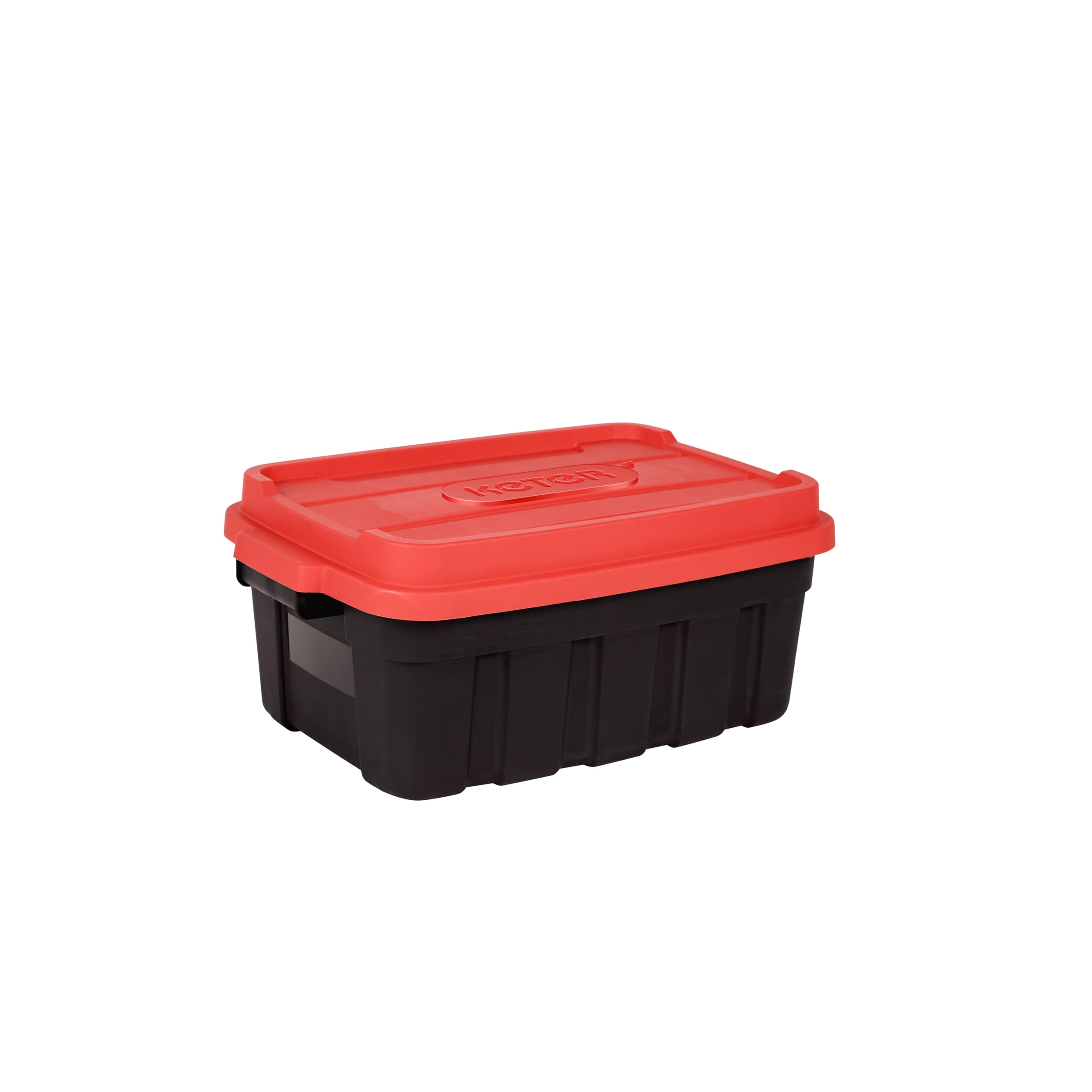 CX Lot De 4 Boîtes De Rangement Empilables Avec Couvercles Noir Et