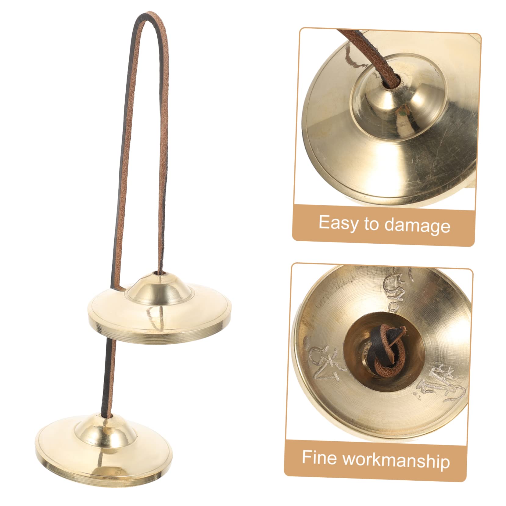 Touch Bell Percussion Instrument Ceremony Cymbals Bell Buddhist Sound Bell Religious Percussion Instrument Pray Bell Meditation Hand Bell Cymbals Bell Chime Tibet Copper Manual