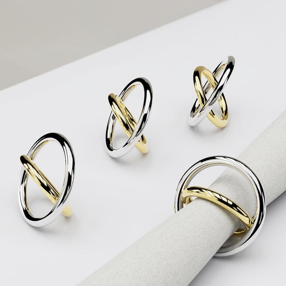 Anna New York Ring Napkin Rings, Set of 4