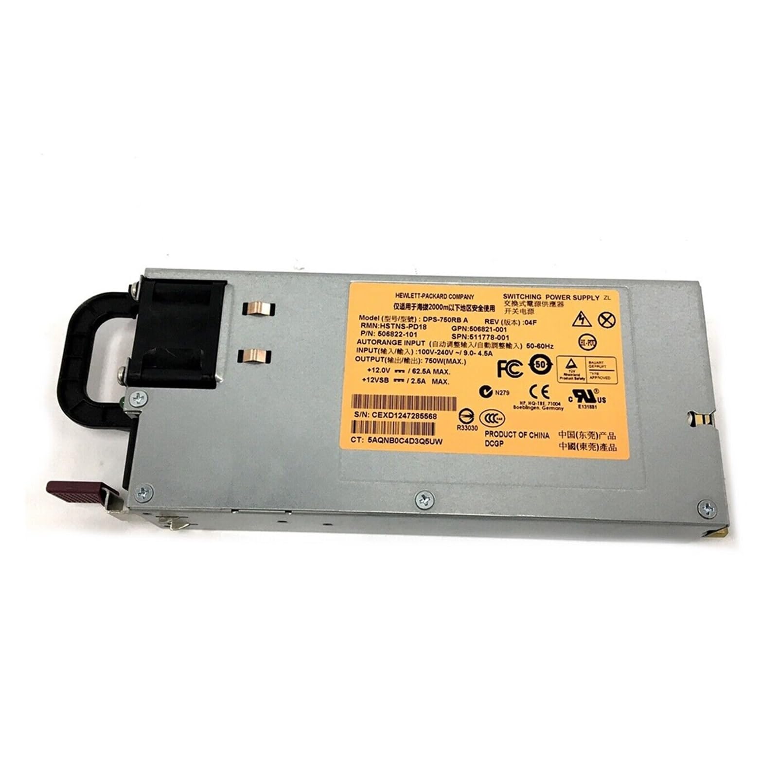 Alimentation Serveur DL180 360 380G6 G7 750W 506821-001 506822-101