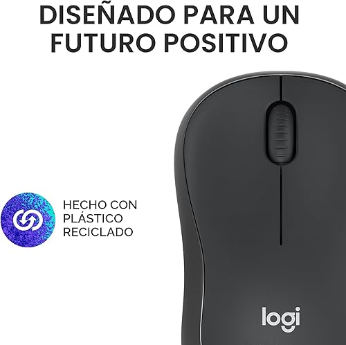 Miniatura 8 de Logitech M240 - Ratón Bluetooth silencioso, inalámbrico, compacto, portátil, seguimiento suave, batería de 18 meses, para Windows, macOS, ChromeOS