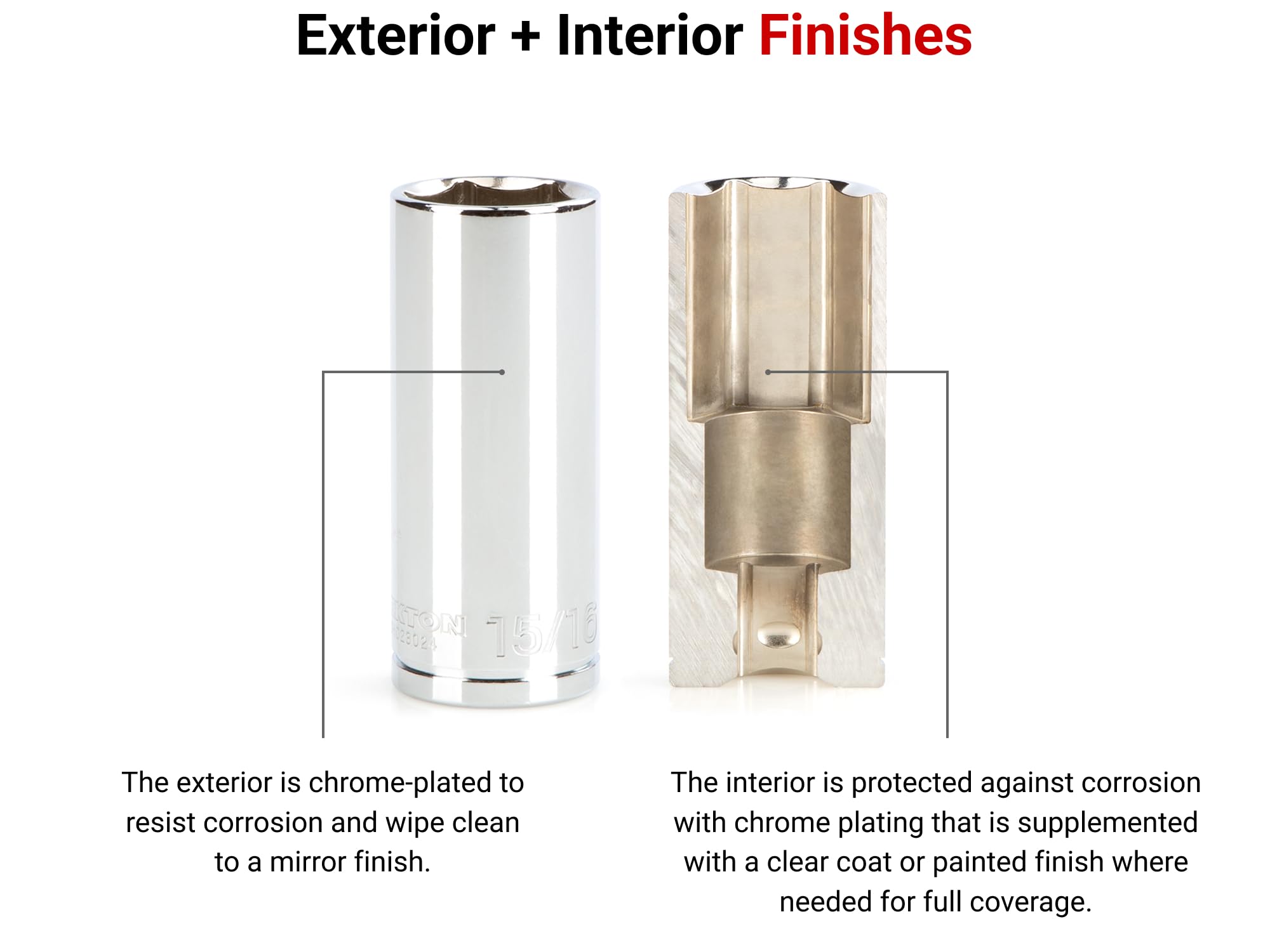 TEKTON Attacco da 1/2" x 34 mm di profondità a 6 punti | SHD23134