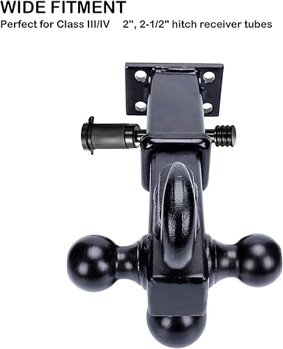 Miniatura 6 de CZC AUTO - Cerradura para receptor de enganche de automóvil, con pasador de 58 pulgadas para receptor de clase III IV de 2 y 2-12 pulgadas, para