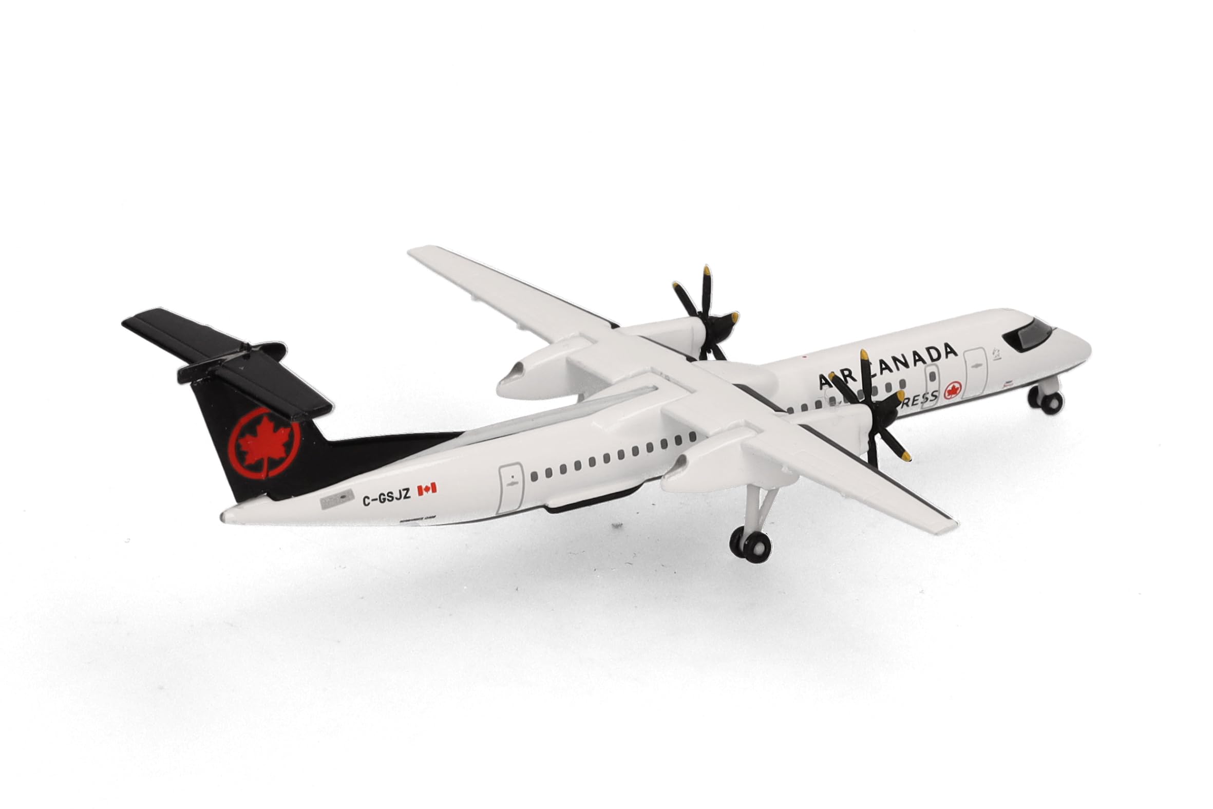 Herpa Modellino aereo Air Canada Express Bombardier Q400, miniatura in scala 1:500, pezzo da collezione, modello senza supporto, metallo