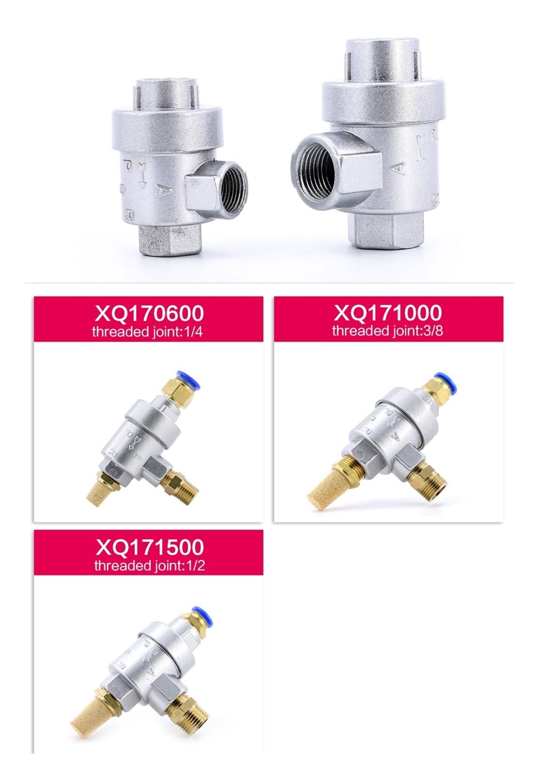 SSIMOO Pneumatische snelle uitlaatklep XQ170600 Snelle ontluchtingsklep XQ171000 Ontluchtingsklep XQ171500 Cilinderklep kindly (Color : XQ171500 12mm Joint SSIMOO Pneumatische snelle uitlaatklep XQ170600 Snelle ontluchtingsklep XQ171000 Ontluchtingsklep XQ171500 Cilinderklep kindly (Color : XQ171500 12mm Joint