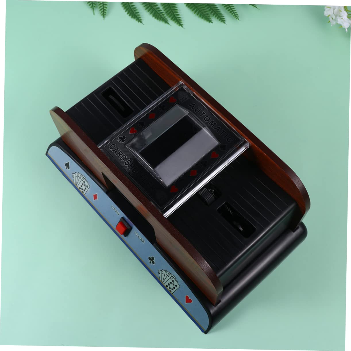 Abaodam Mélangeur Automatique de Cartes à Jouer 1 Pièce Électrique Noir