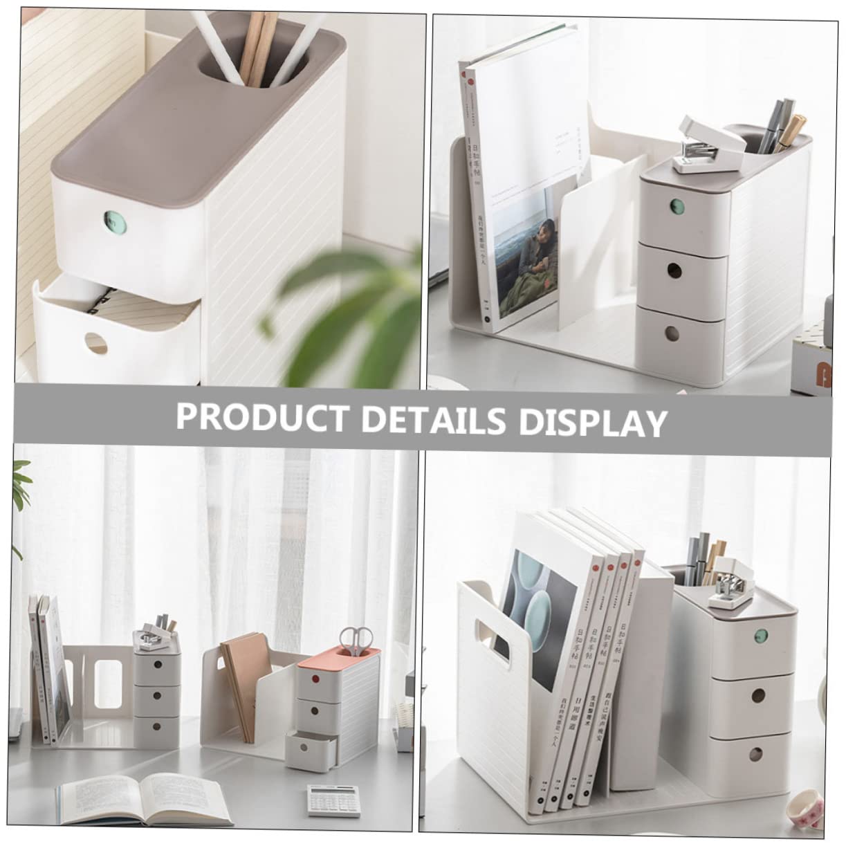 Scatola Portaoggetti da Scrivania Multifunzione, Organizer Desktop | Festa Scuola Decor, Scomparti Multipli, Plastico, Uso Home e Hotel, Moderno, Pratico per Ordine Quotidiano