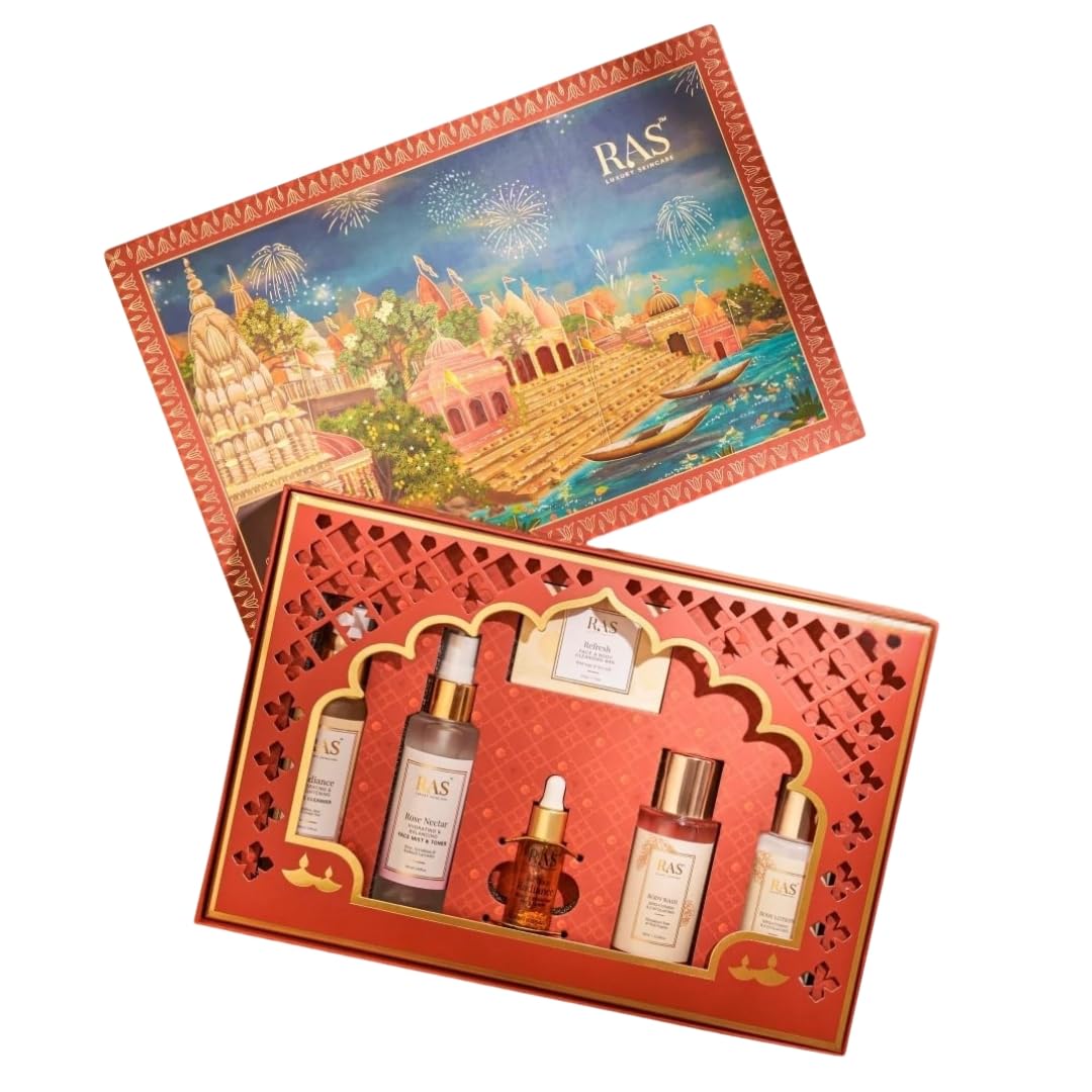 RAS Luxury Oils Varanasi Face & Body Gift Set | Premium Skincare Gift Box-image-5