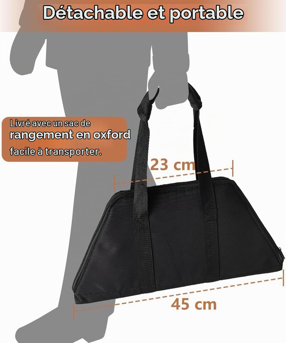 Artigarden Brasero portable à paroi épaisse de 57 cm pour camping, avec sac de voyage - Brasero pour terrasse, jardin, barbecue, feu de camp