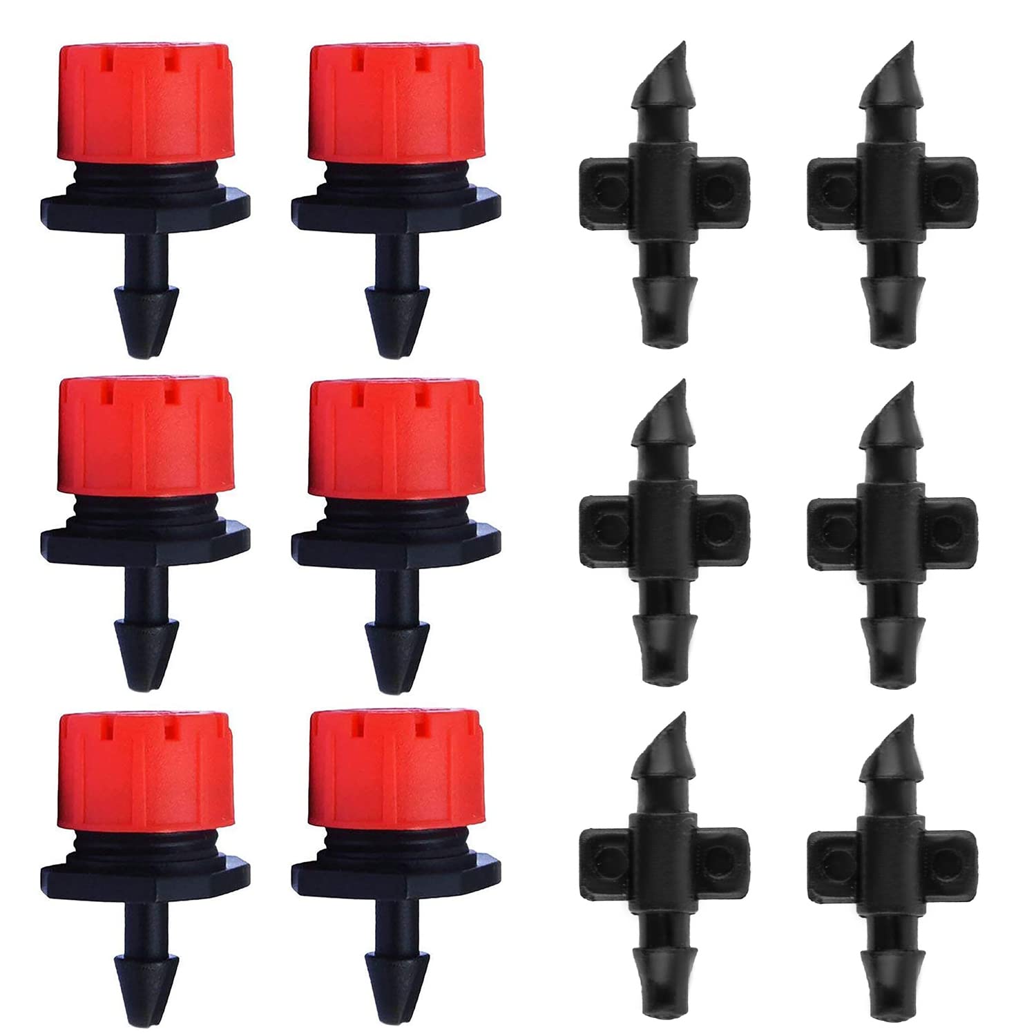 Ascension Agro Drip Irrigation Accessories Garden Watering Plants Drip Emitters And Straight Pin Connectors Pipe jointers Tools For Home Garden Agro Drip Irrigation Kit (15Pcs Emitters & 15Pcs Straight Connectors) (B0C2V8R73Z) Amazon Price History, Amazon Price Tracker