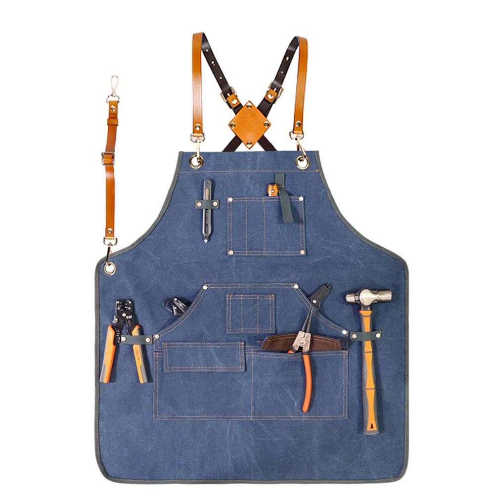 Tablier de travail en toile avec poches renforcées pour outils variés