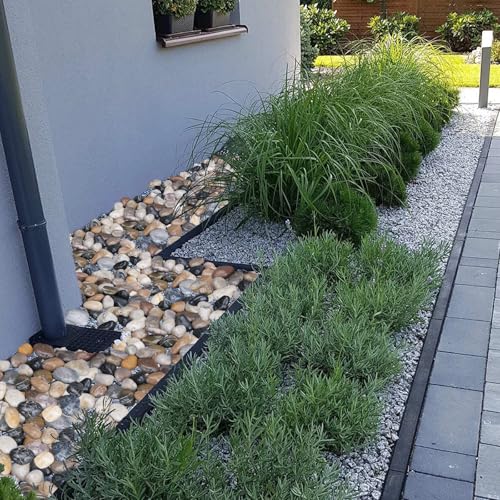 Image of Pulovin 40 lbs River Rocks for Plants, 2-3 Inch Decorative Garden Rocks Outdoor Landscaping, Large Polished Natural Stone for Walkways, Yard, Vases, Crafts