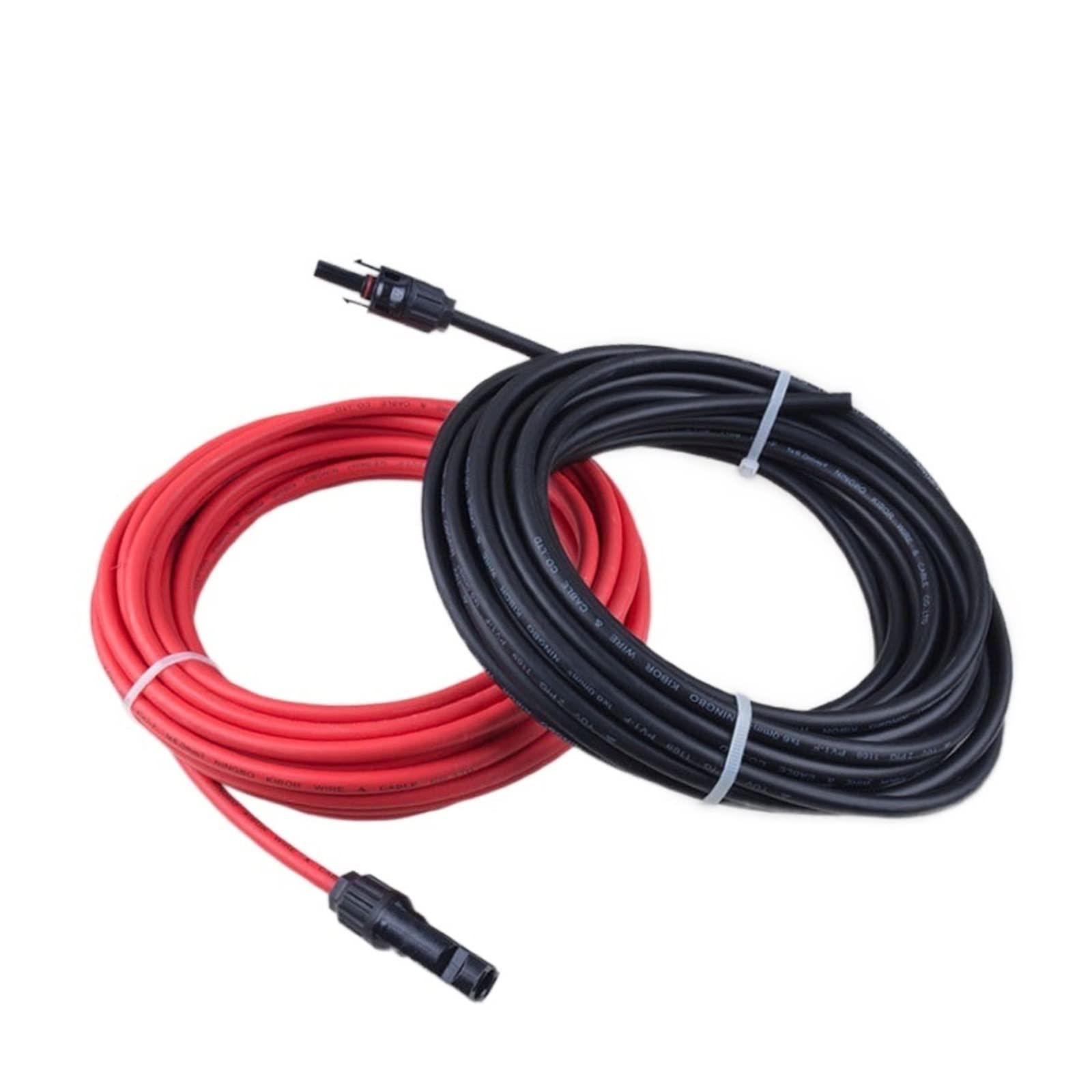 1M 2M 3M 5M 8M 10M 15M 20M Weiblicher und männlicher Einzelkopf-Solar-Verlängerungsdraht Kabel PV-Draht 6/4/2,5 mm2 Solar-PV-Kabel(Svart,20m,14AWG 2.5mm)