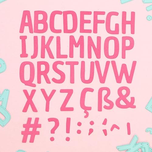 Miniatura 6 de Craftelier - Juego de 39 troqueles en mayúsculas y símbolos para tarjetas, álbumes de recortes y proyectos de manualidades  Compatible con varias